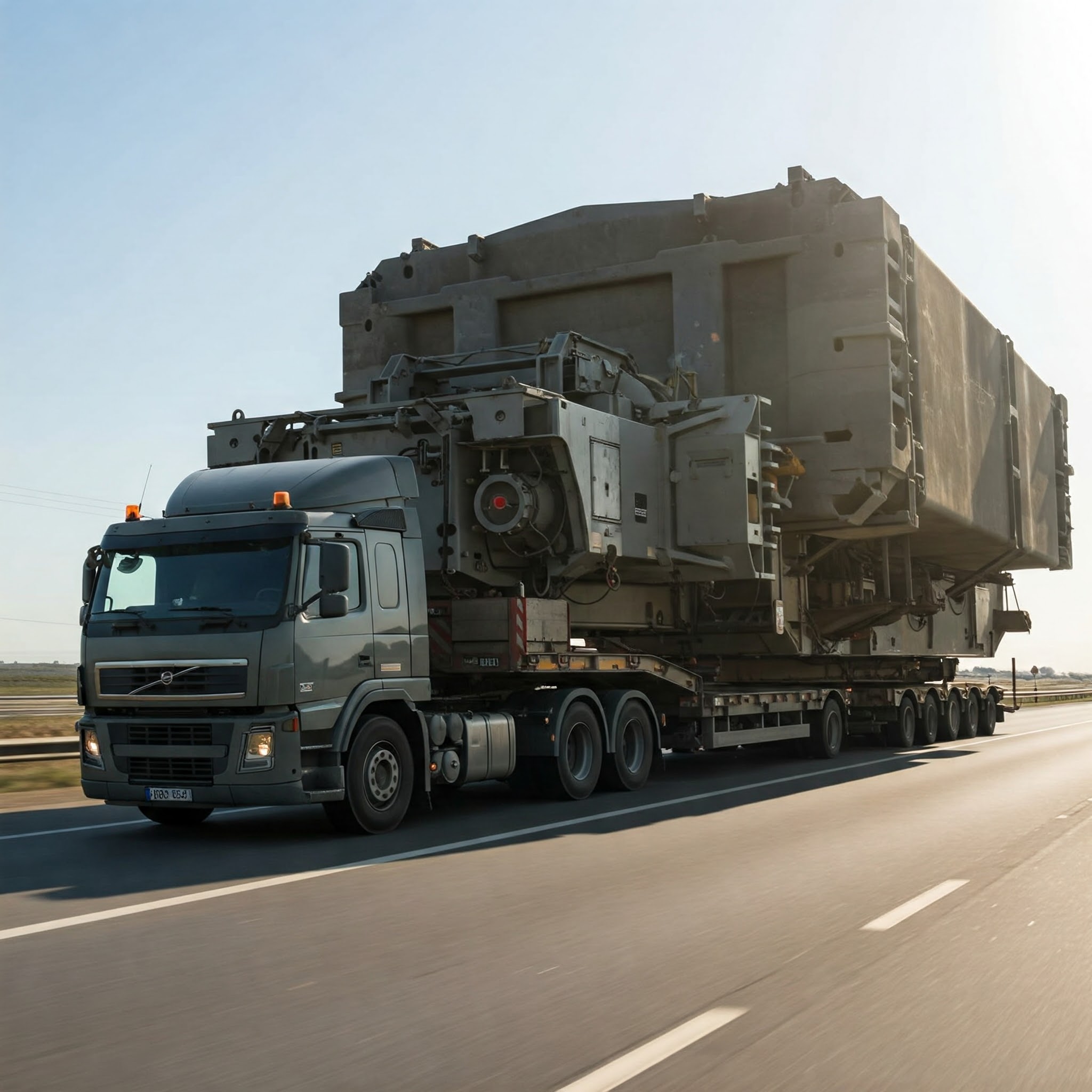 A Truck Carrying a Wide Load
